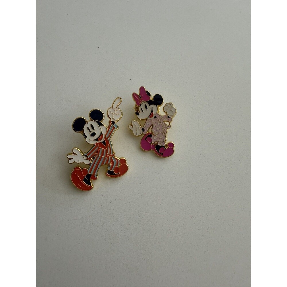 Disney Loungefly Mystery Pin Set Mickey Mouse & Minnie Mouse Pajamas Theme